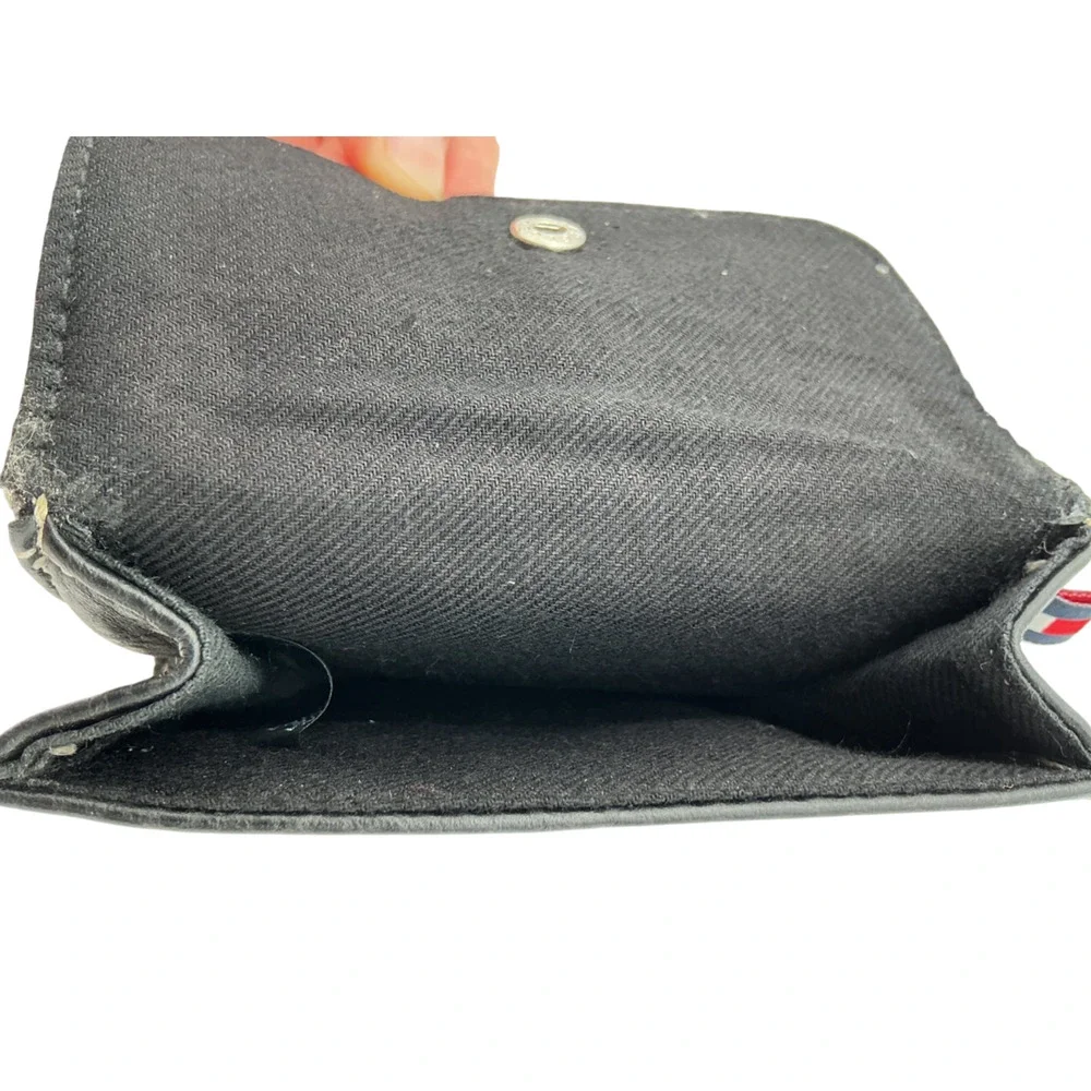 Tommy Hilfiger Pebbled Black Coin Case Pouch